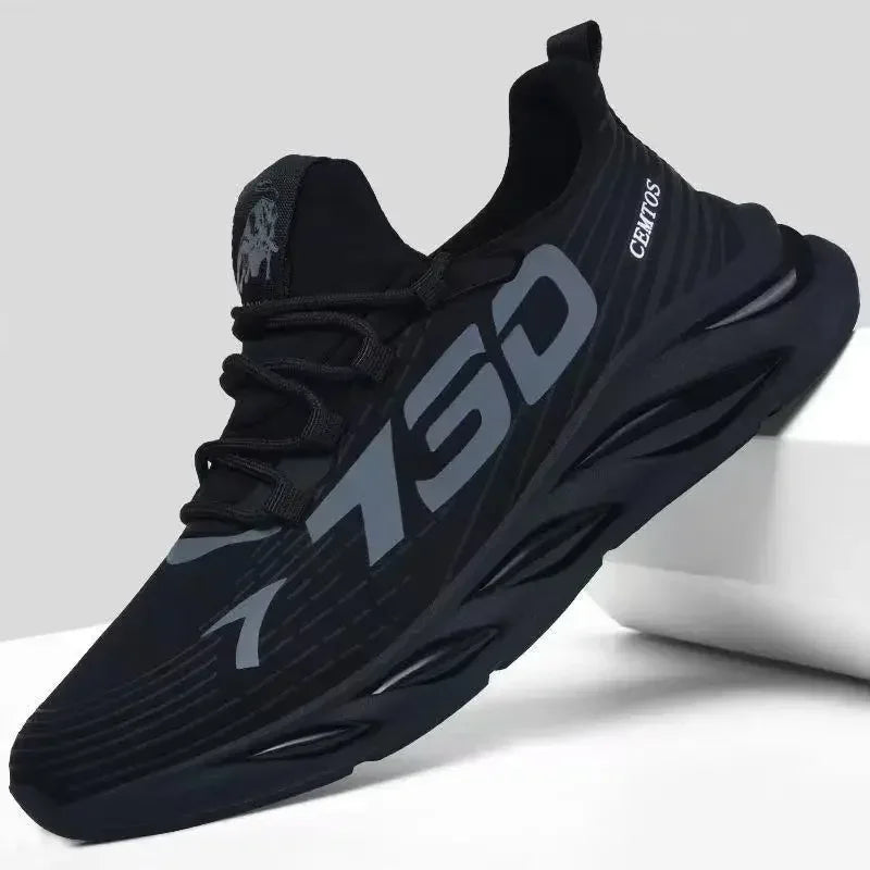Men's Breathable Canvas Slip-On Sneakers | Gym & Sports Shoes Men's Sneakers Axl black -grey 39