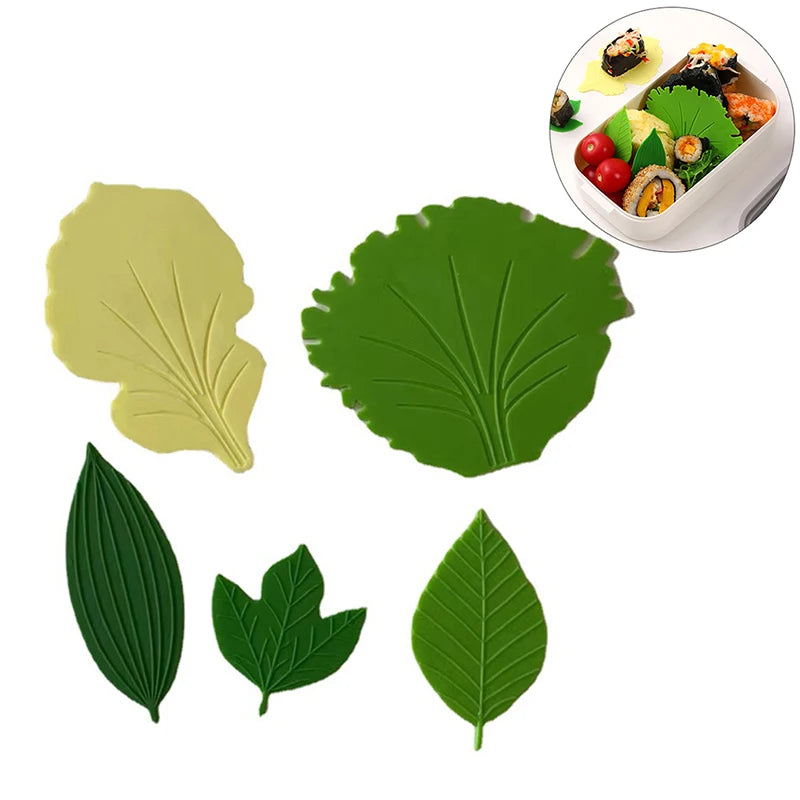 Silicone Leaf Bento Dividers – 5-Pc Lunch Box Separator Set Bento Box Dividers Axl