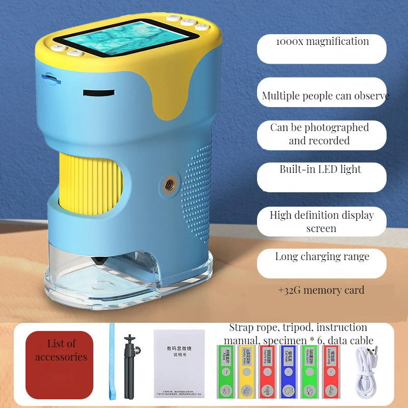 Handheld Digital Microscope with Screen & Photo Sharing – 5000X Digital Microscope Axl 2