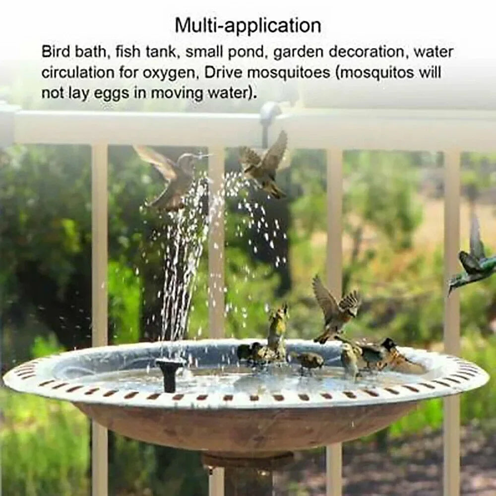 Mini Solar Fountain – Bird Bath, Pond & Garden Water Feature Solar Garden Fountain Axl