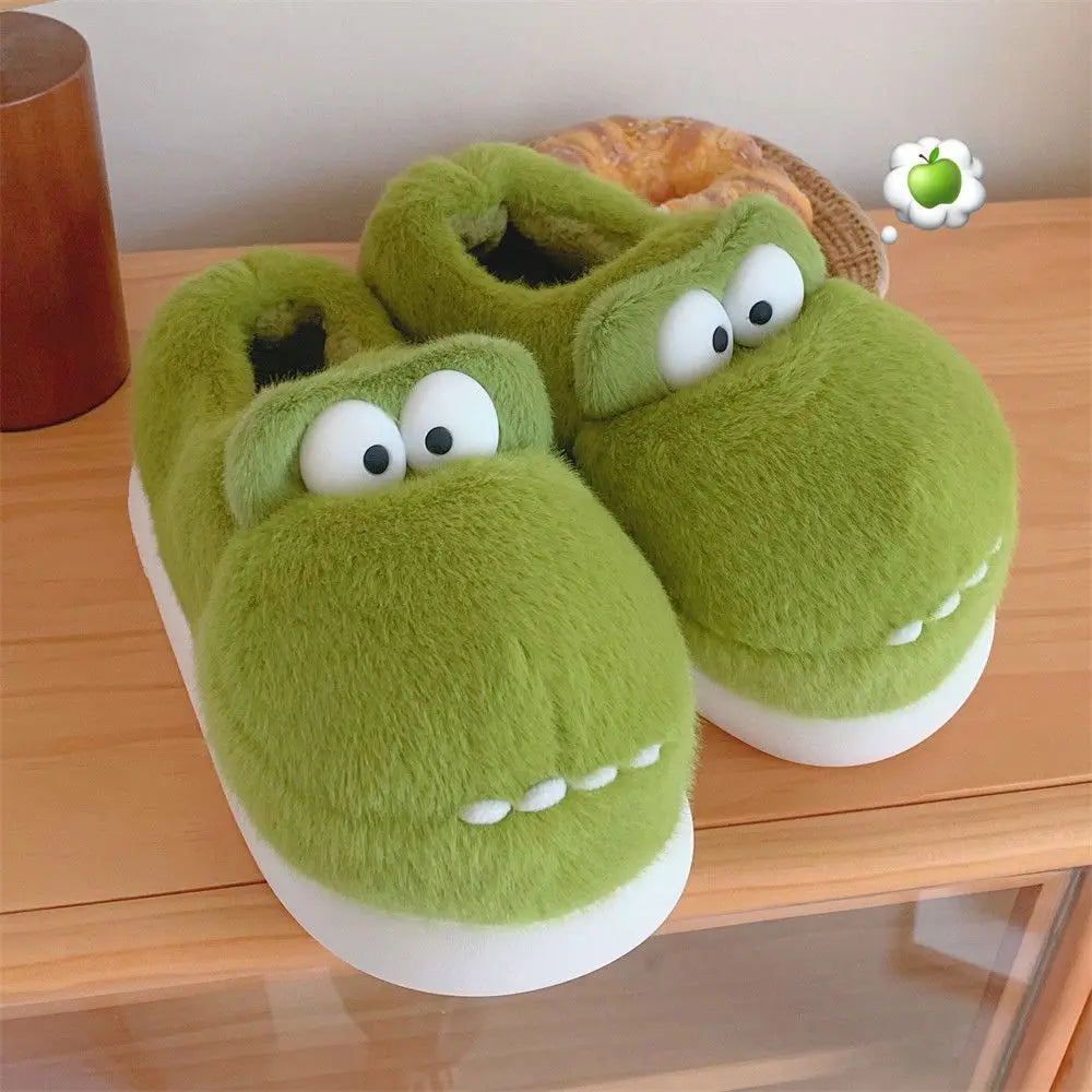 Lorilury Snail Plush Slippers – Unisex Faux Fur Indoor Slides Plush Indoor Slippers Axl WD100E Crocodile 36-37 China Mainland