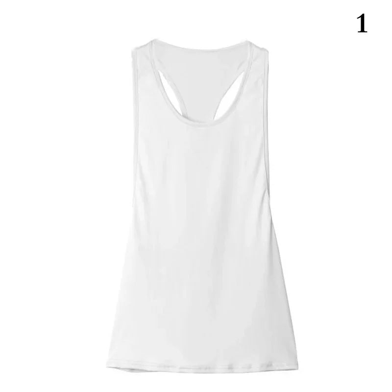 Women's Quick-Dry Sleeveless Fitness Tank Top – Slim Fit Women's Fitness Tank Top Axl white S