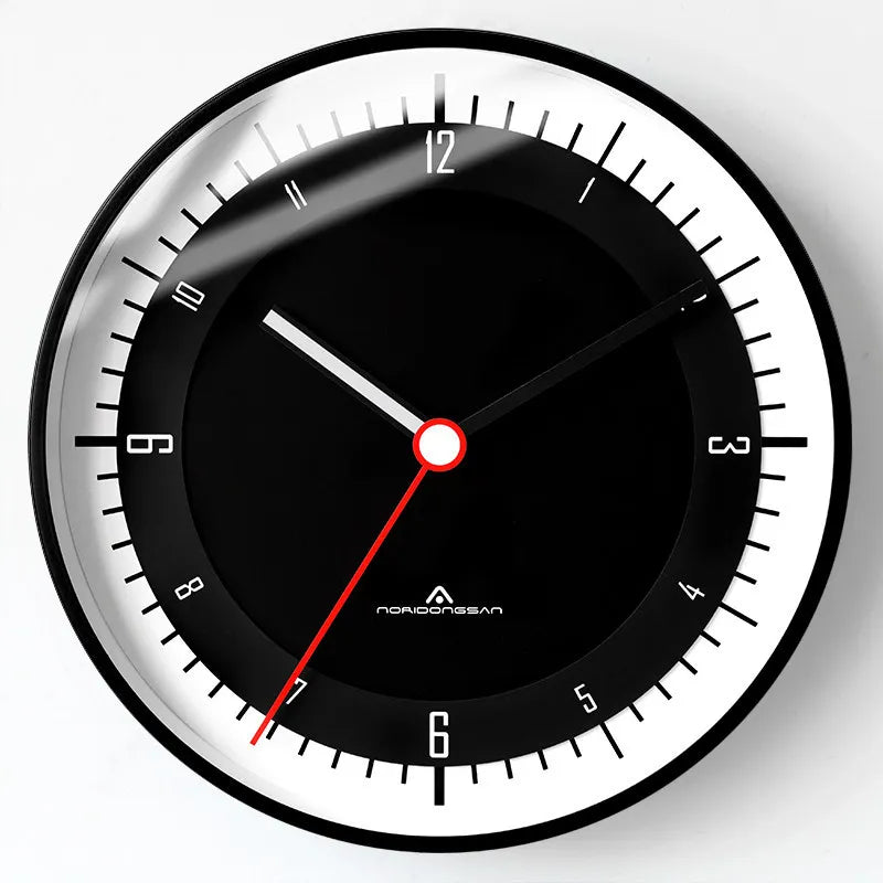 Modern Silent Wall Clock 12" – Minimalist Acrylic Home Decor Silent Wall Clock Axl Black 12 Inch