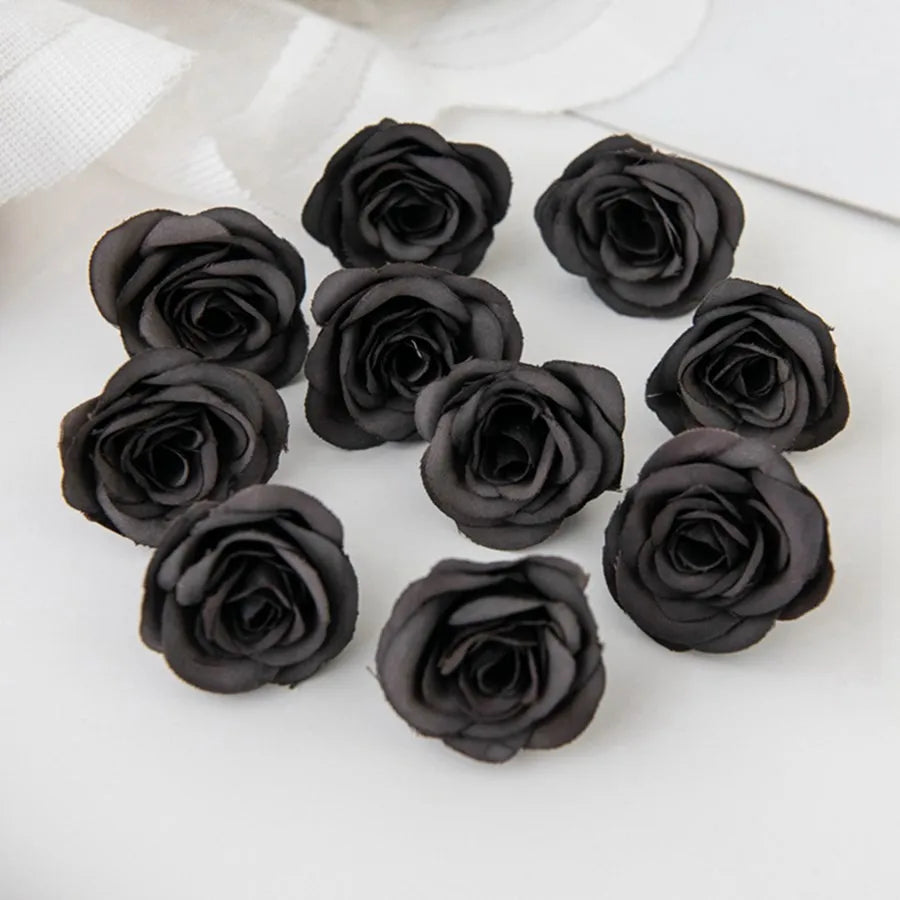 Silk Artificial Rose Heads 5/10Pcs – Wedding & Home Décor Artificial Silk Flowers Axl Color 15 10pcs