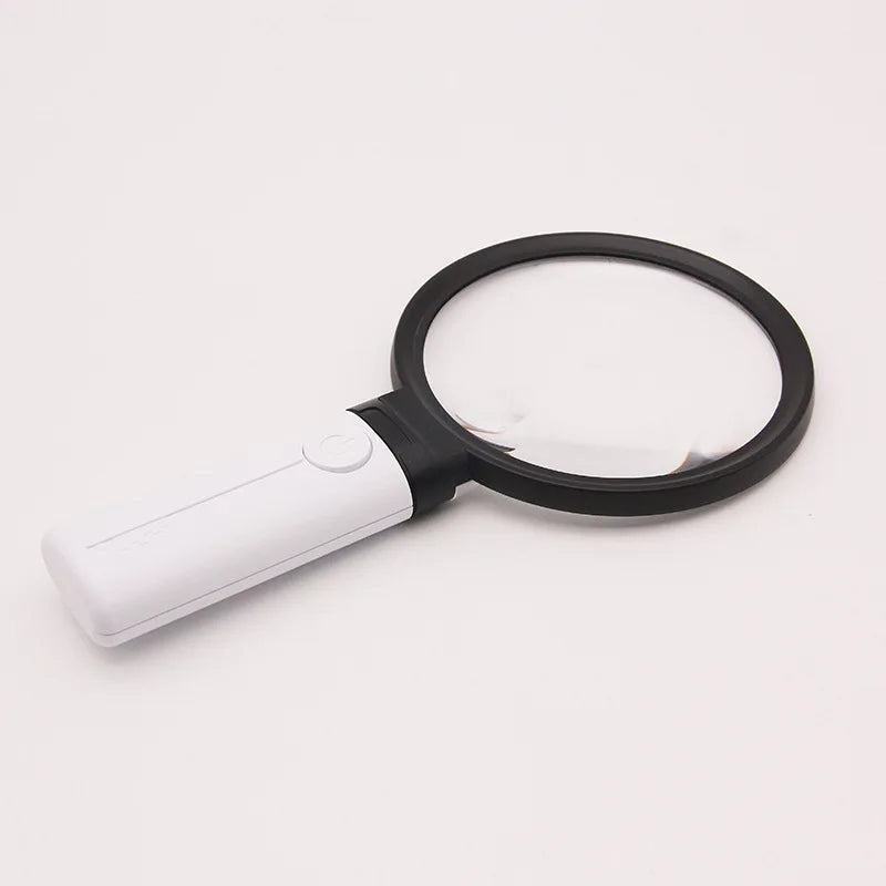 10X 30X LED Magnifying Glass – 110mm Large Lighted Magnifier LED Magnifying Glass Axl WHITE