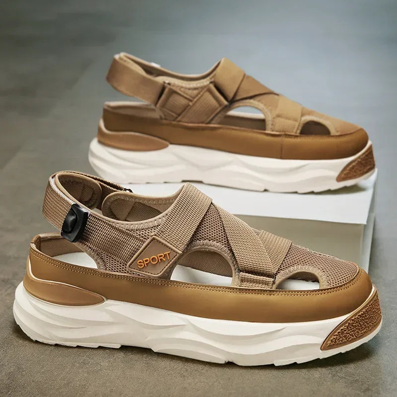 Men's Breathable Hollow-Out Slip-On Sandals | Thick Anti-Slip Sole Men's Sandals Axl