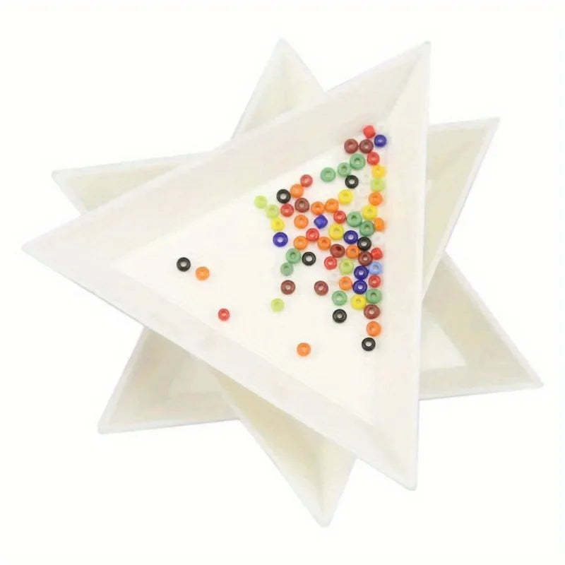 10-Piece Triangle Sorting Trays – Bead & Jewelry Organizer Jewelry Sorting Tray Axl White
