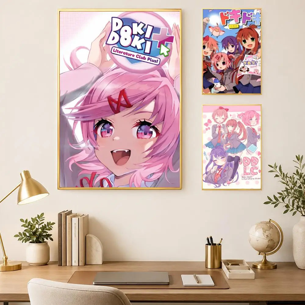 Doki Doki Literature Club HD PVC Wall Poster – Self-Stick Wall Art Poster Axl