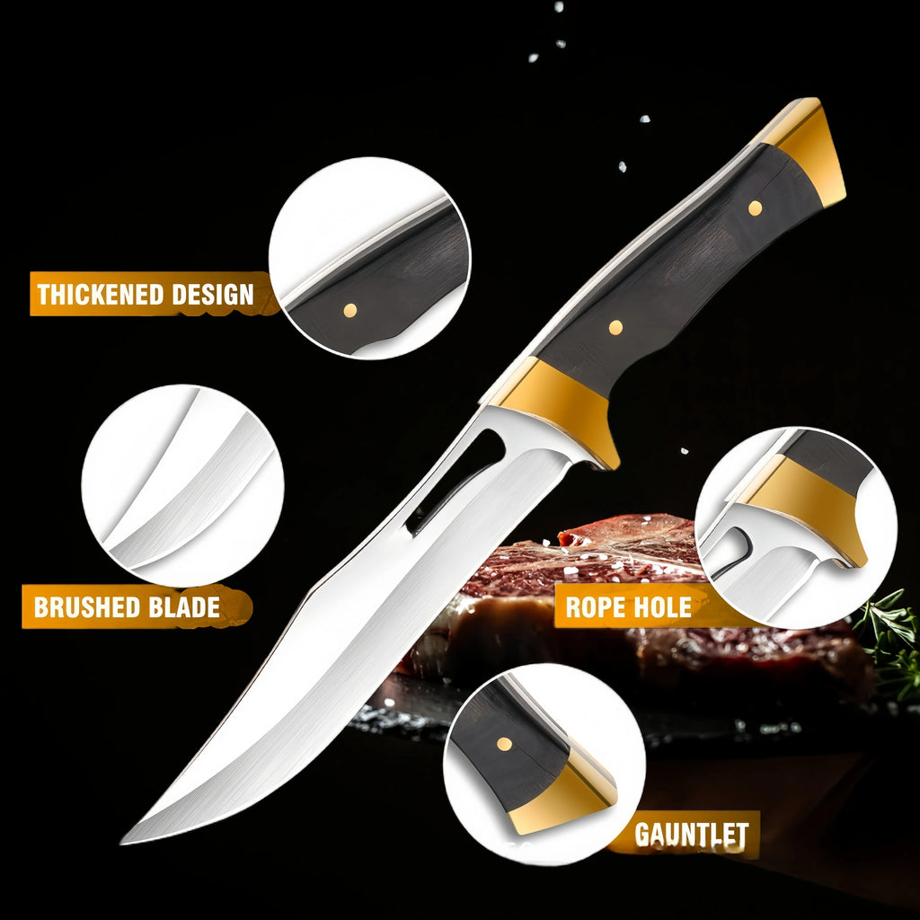 Hand-Forged Boning Knife – 8cr15 Steel & Ebony Handle 24.7cm Boning Kitchen Knife Axl