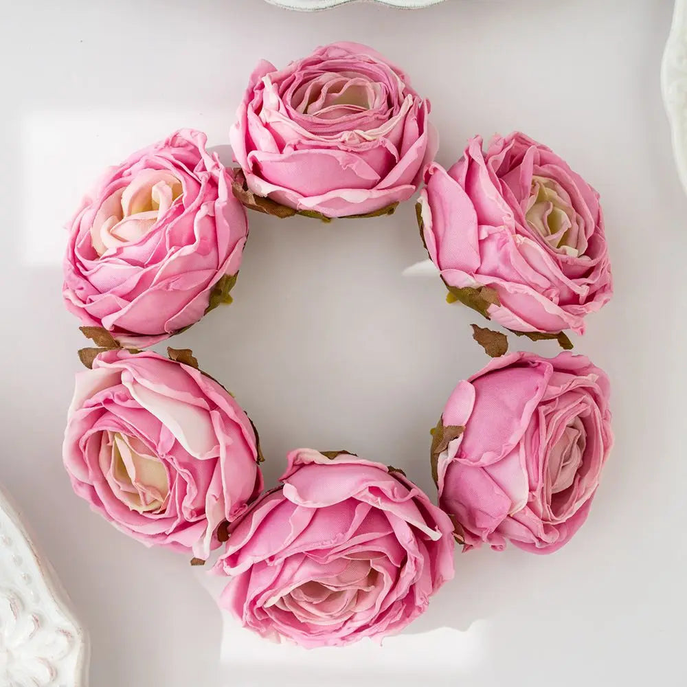 Silk Burned Edge Roses – Artificial Flowers for Wedding Décor Artificial Flowers Axl color4 20PCS