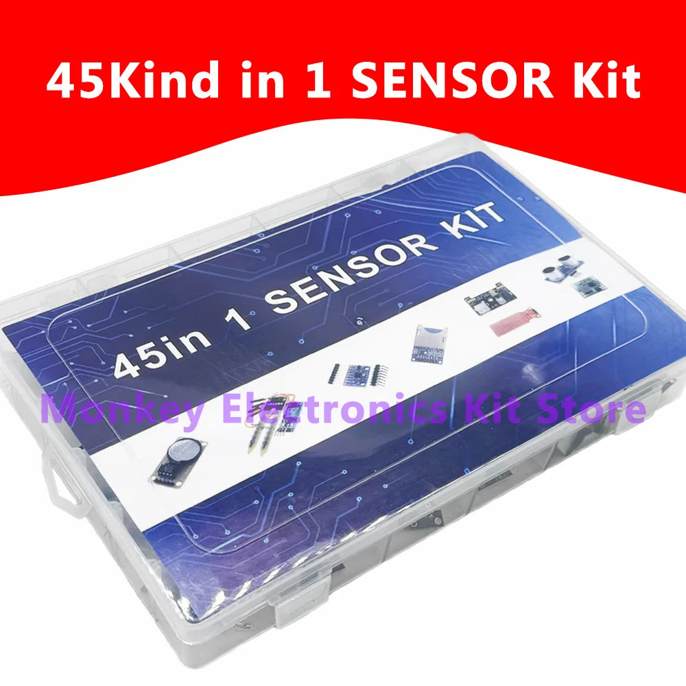 45-in-1 Sensor Modules Starter Kit for Arduino & Raspberry Pi Sensor Modules Kit Axl