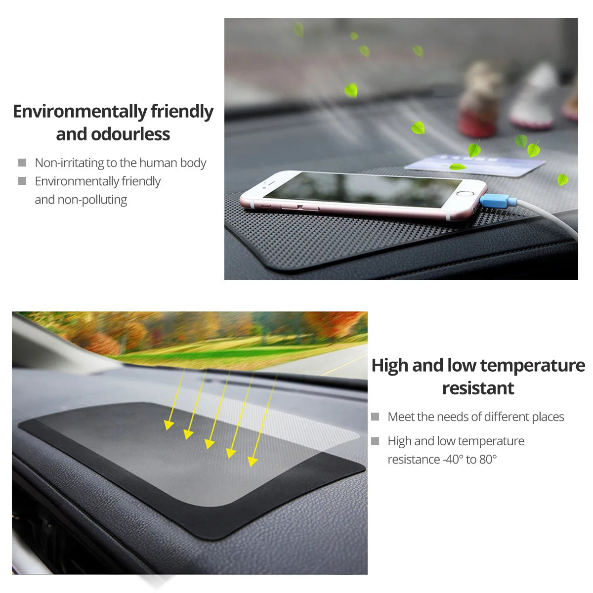 Car Dashboard Anti-Slip Silicone Mat – Phone & Item Holder Car Dashboard Mat Axl