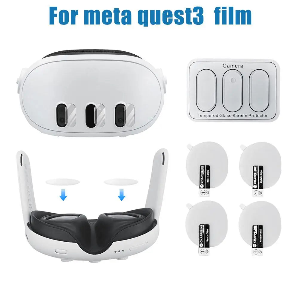 Tempered Glass Lens Protector for Meta Quest 3 – 2-in-1 Set VR Lens Protector Axl