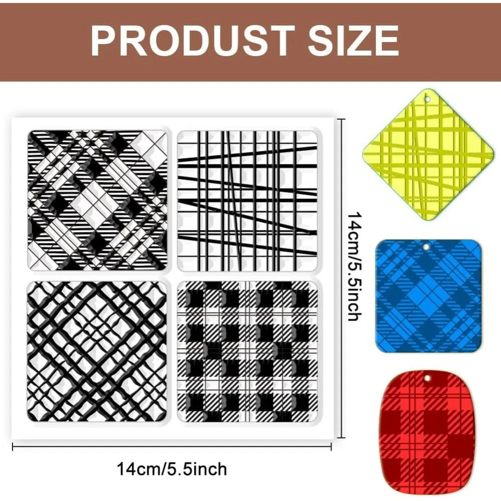 Plaid Clay Texture Mat Stamps – DIY Jewelry & Card Making Clay Texture Stamp Axl