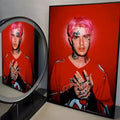 Lil Peep Self-Adhesive Wall Poster – Modern Music Art Sticker Wall Art Poster Axl Black1 15X20cmNoframe