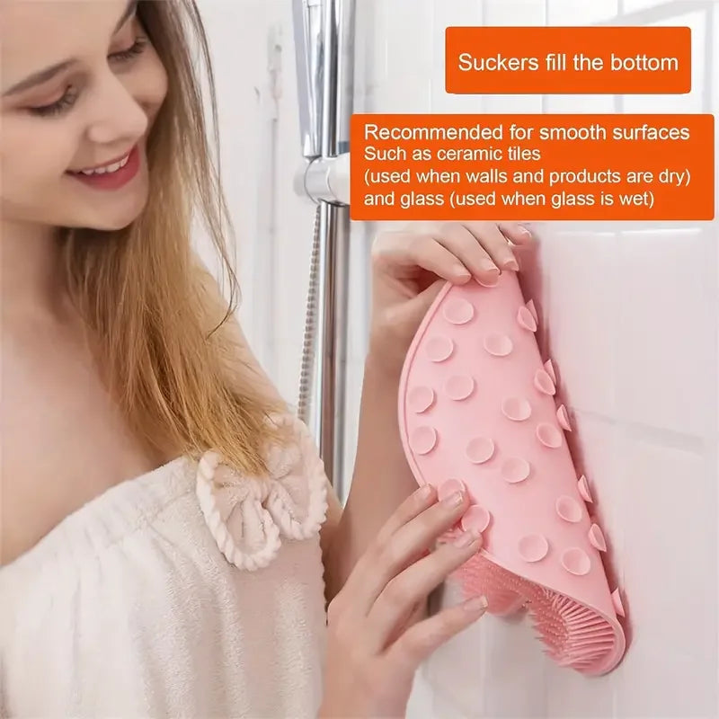 Non-Slip Shower Foot Scrubber Mat – Exfoliating Spa Bath Mat Foot Scrubber Mat Axl