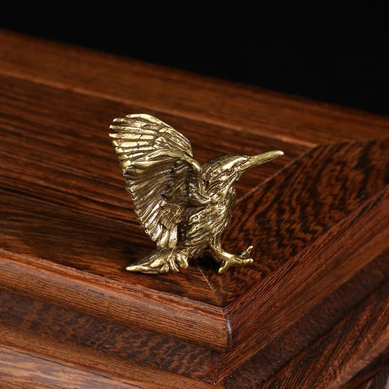 Mini Brass Eagle Statue – Opening Wing Sculpture Home & Office Decorative Sculpture Axl