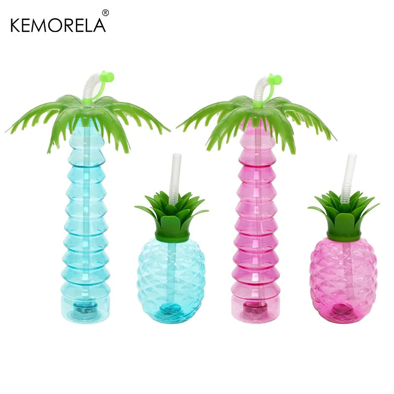 Kids Tropical Water Bottle with Lid & Straw – BPA-Free Kids Water Bottle Axl