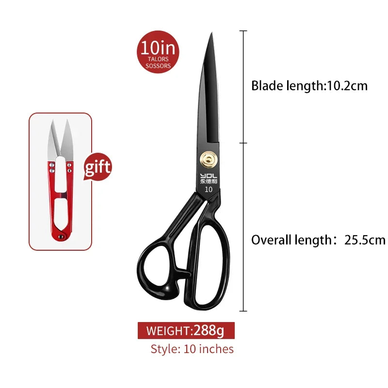 Professional Stainless Steel Sewing & Embroidery Scissors – 9" Sewing Scissors Axl 10 inch