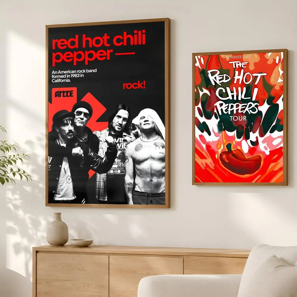 Red Hot Chili Peppers Wall Poster – Self-Stick HD PVC Decor Wall Art Poster Axl