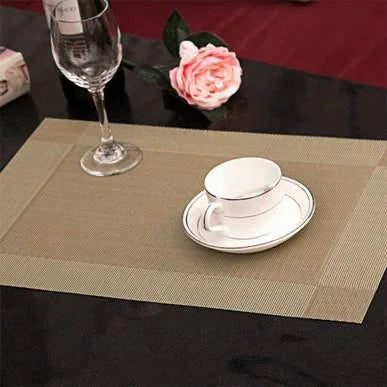 Striped PVC Anti-Slip Placemat – Insulated Table Mat Kitchen Placemat Axl S lightbrown