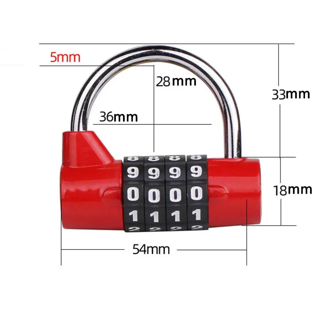 4-Digit Combination Padlock – Weatherproof Heavy Duty Security Combination Padlock Axl
