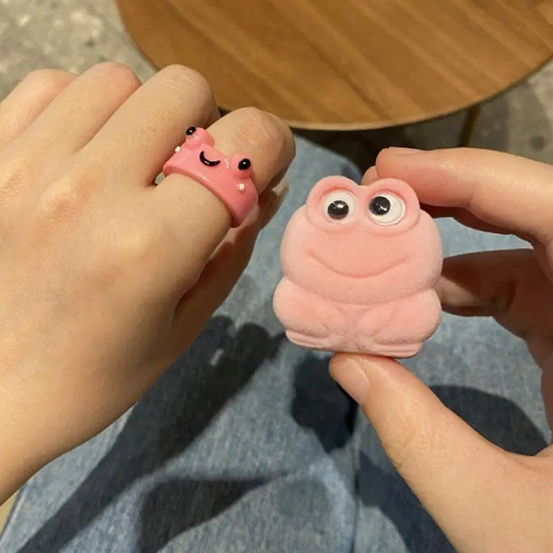 Cute Cartoon Frog Ring – Best Friend & Couple Pairing Gift Novelty Fashion Ring Axl