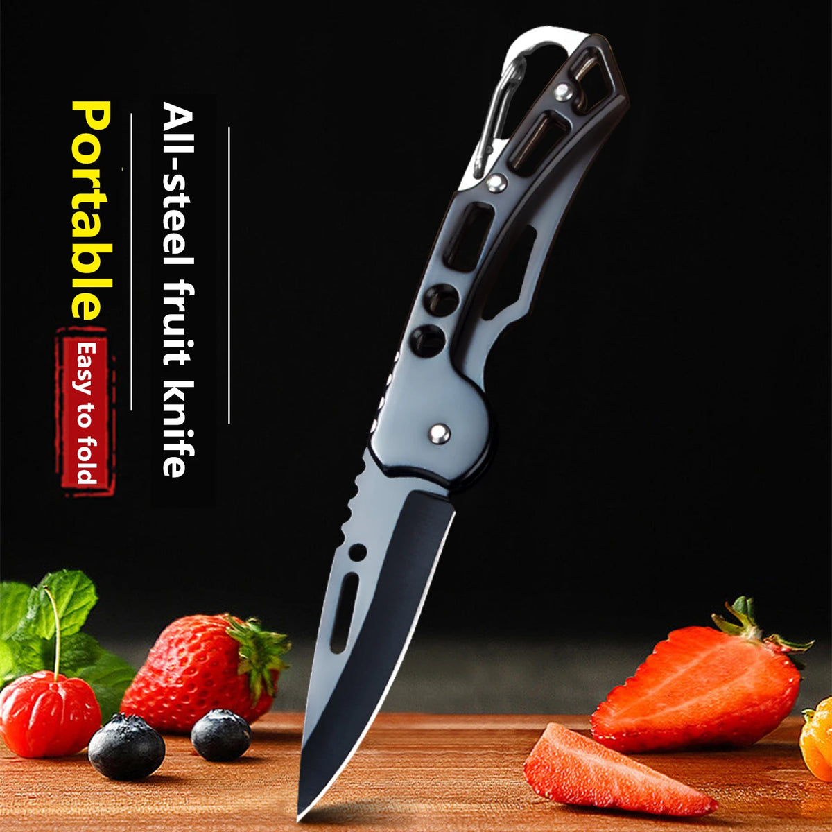 Stainless Steel Folding Pocket Knife – Keychain Multi-Tool Folding Pocket Knife Axl