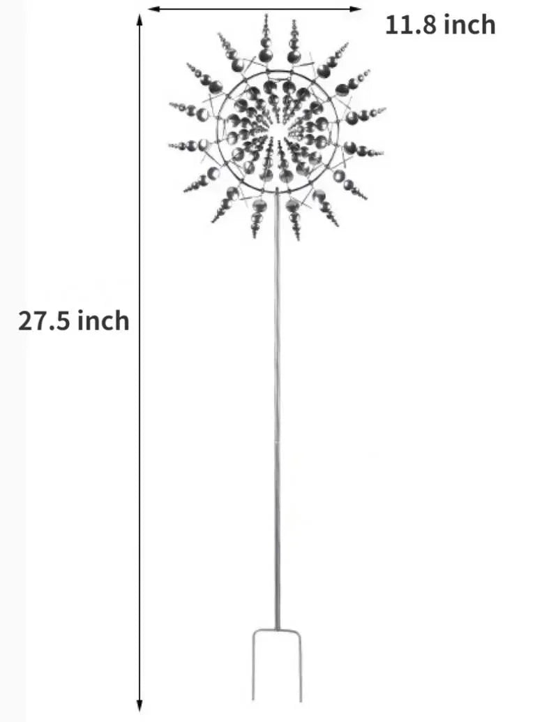 Metal Garden Windmill Wind Spinner – Rotating Outdoor Sculpture Garden Wind Spinner Axl