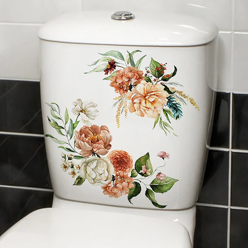 Butterfly Flower Toilet Seat Sticker – DIY Removable Decal Bathroom Decor Sticker Axl