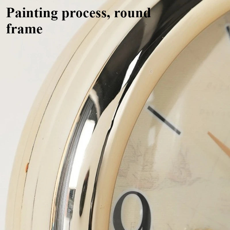 Double-Sided Silent Wall Clock – Modern 32cm Round Decor Silent Wall Clock Axl