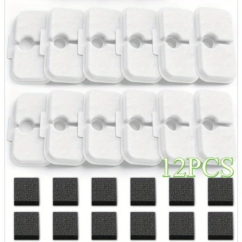KEMORELA Cat & Dog Fountain Replacement Filters 8/12PCS Pet Fountain Filter Axl 12PCS