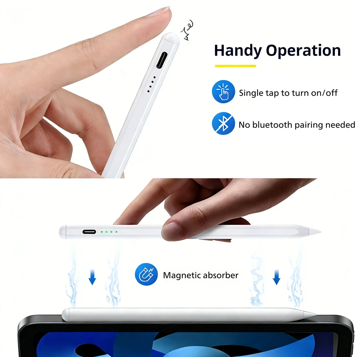 Universal Stylus Pen with Power Display – iPad, Tablet & Phone Tablet Stylus Pen Axl
