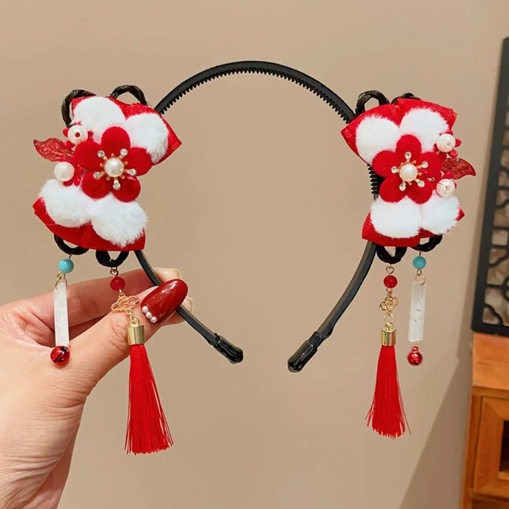 Girls Flower Braid Wig Headband – Chinese Style Hair Accessory Fashion Headband Axl Style 29