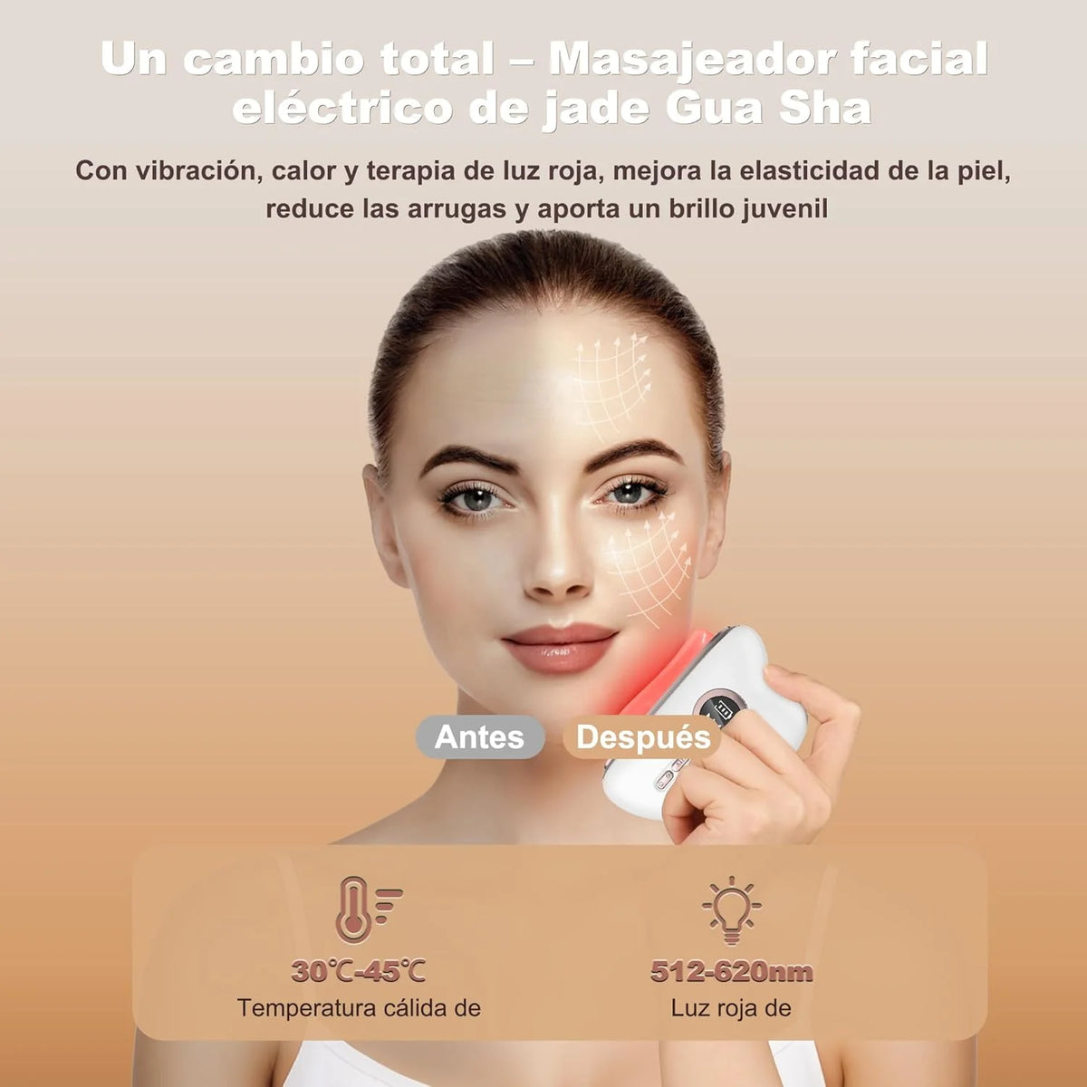 Electric Jade Gua Sha Facial Massager – Heat, Vibration & LED Facial Massager Axl