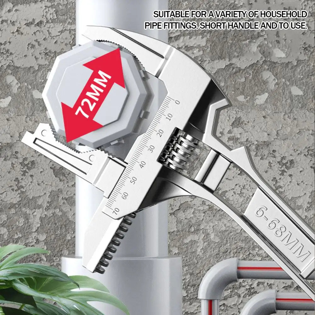 Adjustable Pipe Wrench 6-68mm | Aluminum Alloy Spanner Tool Adjustable Pipe Wrench Axl
