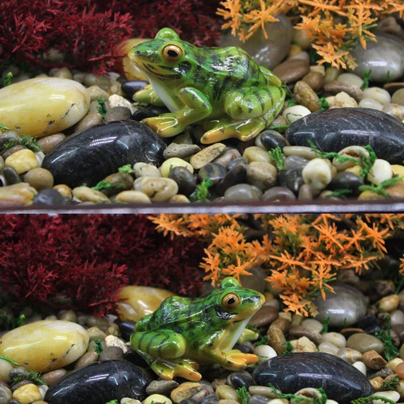 Resin Frog Statue – Bonsai, Garden & Desk Décor Ornament Garden Figurine Axl