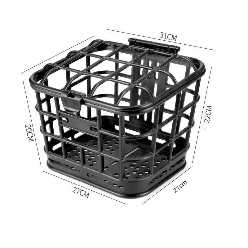 Black Detachable Bike Front Basket with Lid | Electric Bike Bicycle Front Basket Axl one size