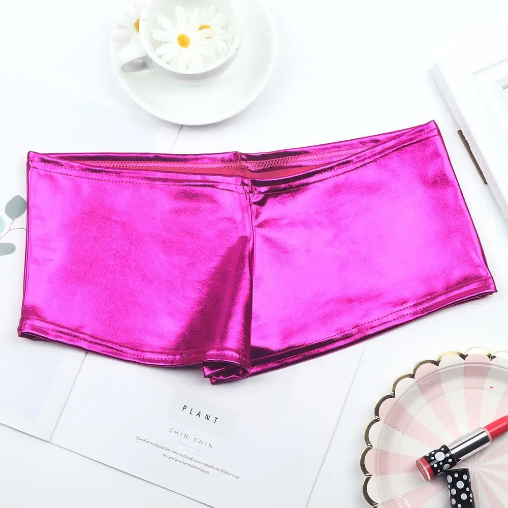 Women's PVC Leather-Look Boxer Briefs | Sexy Dance Underwear Women's Boxer Briefs Axl