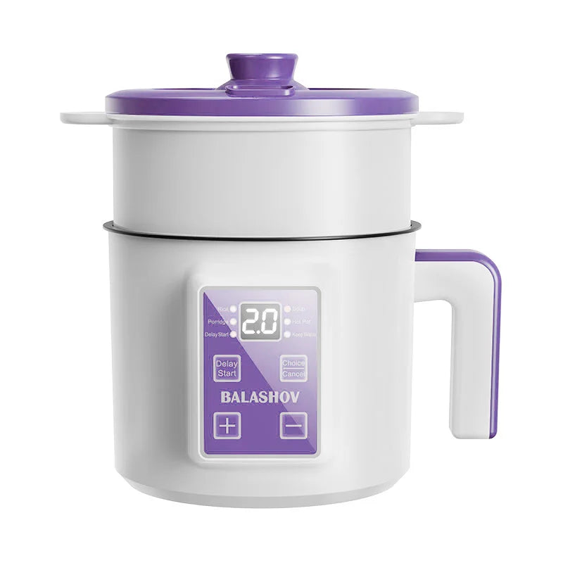 BALASHOV Mini Electric Rice Cooker – Non-Stick Multi Cooker Electric Rice Cooker Axl purple Double EU