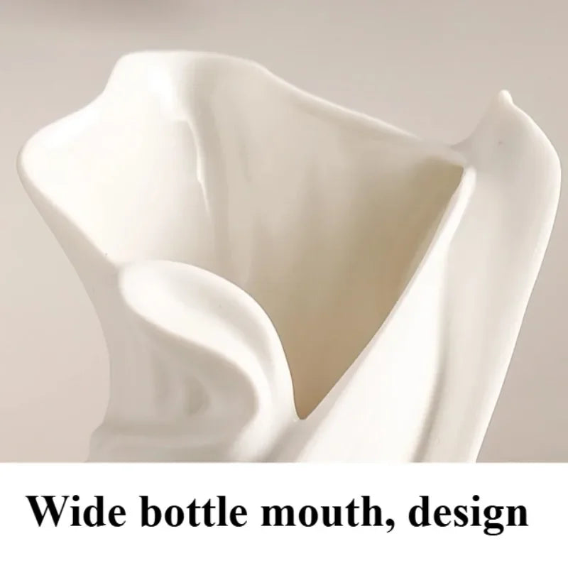 Nordic Ceramic Vase | Scandinavian Modern Home Décor Accent Decorative Ceramic Vase Axl
