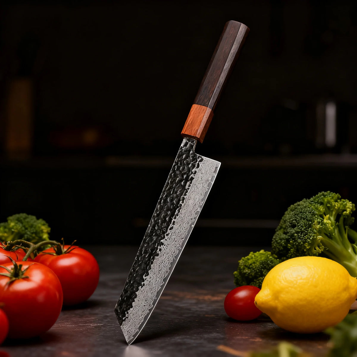 67-Layer Damascus Steel Utility Kitchen Knife | Sharp Cleaver Damascus Kitchen Knife Axl Kiritsuke Knife