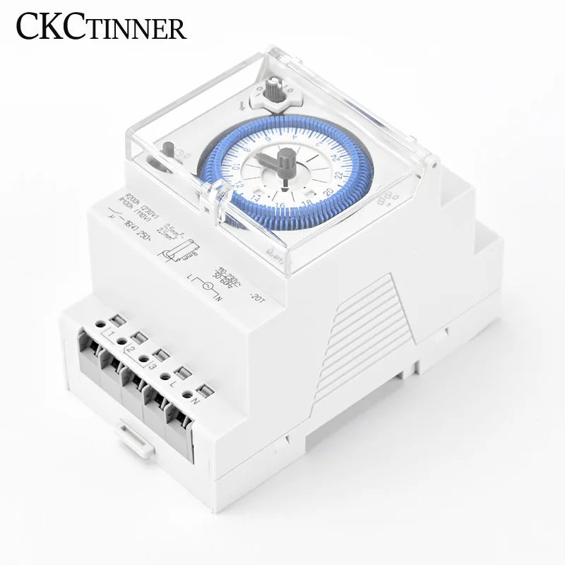DIN Rail Mechanical Timer Switch 24H 96 Segments 16A | SUL181D Mechanical Timer Switch Axl 110-230VAC