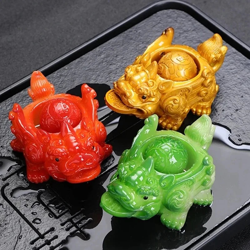 Pixiu Tea Pet Figurine – Water Spray & Color Changing Decor Tea Ceremony Figurine Axl
