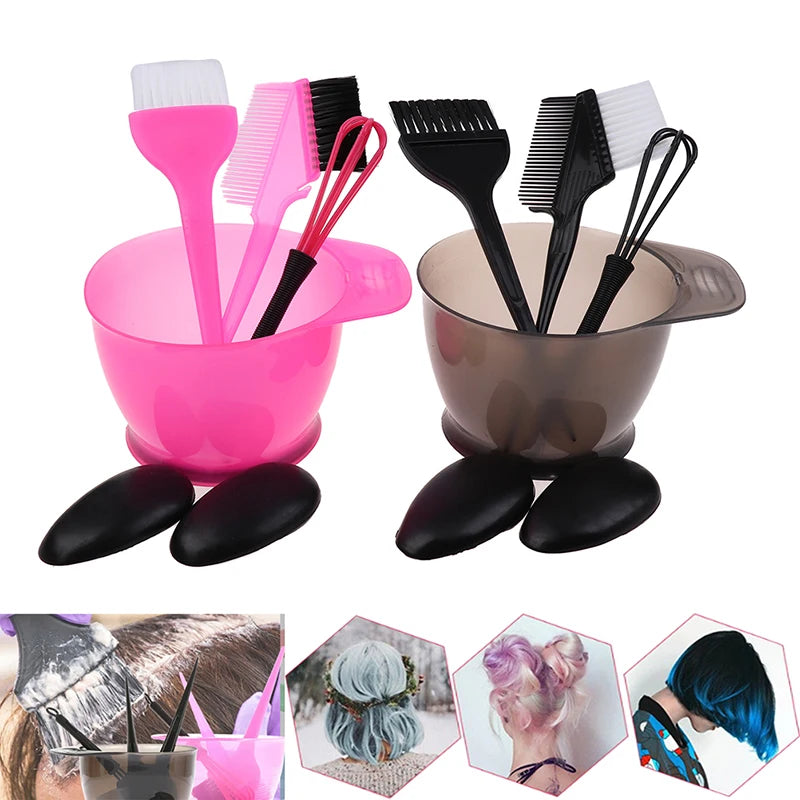5-Pc Hair Coloring Brush & Bowl Set – Bleaching Dye Kit Hair Dye Tool Set Axl