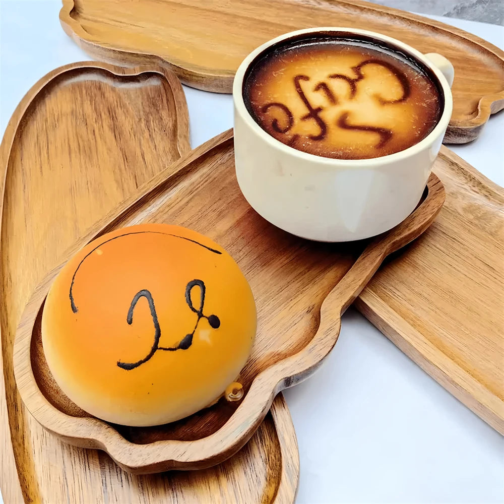 Japanese Style Wooden Tray – Tea, Coffee & Dessert Dish Wooden Serving Tray Axl