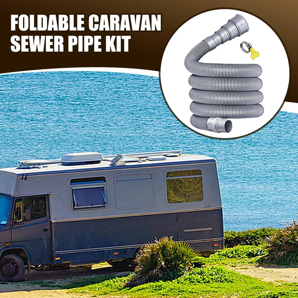 RV Sewer Hose Kit – Flexible Leakproof Caravan Drain Pipe 3–5M RV Sewer Hose Axl