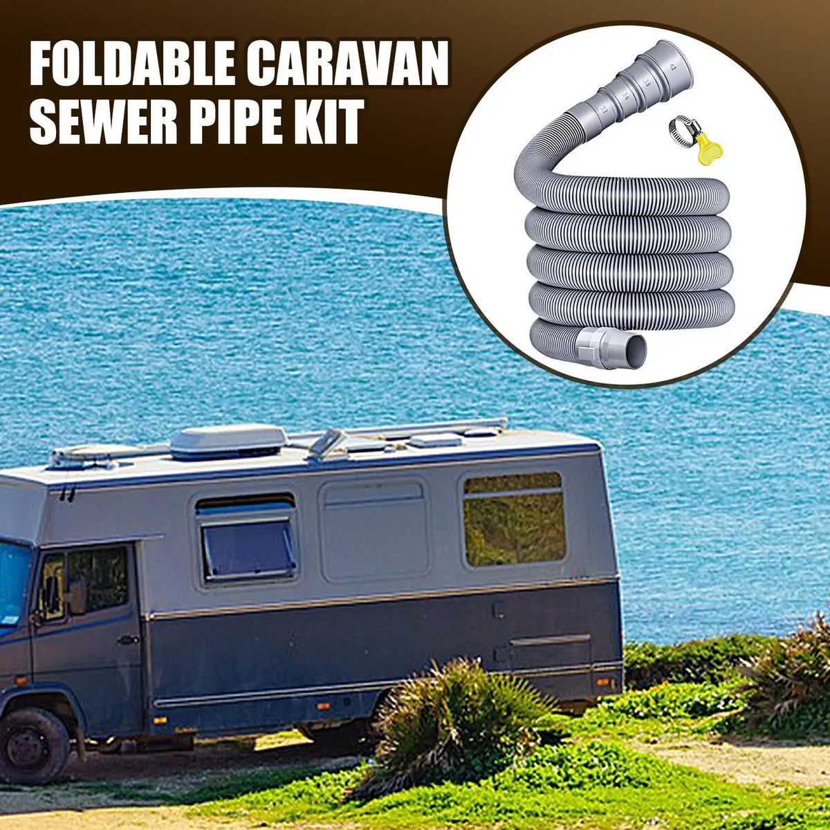 RV Sewer Hose Kit – Flexible Leakproof Caravan Drain Pipe 3–5M RV Sewer Hose Axl