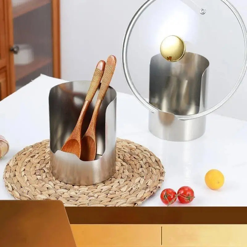 Stainless Steel Spoon & Spatula Holder – 2-in-1 Utensil Rack Utensil Holder Axl