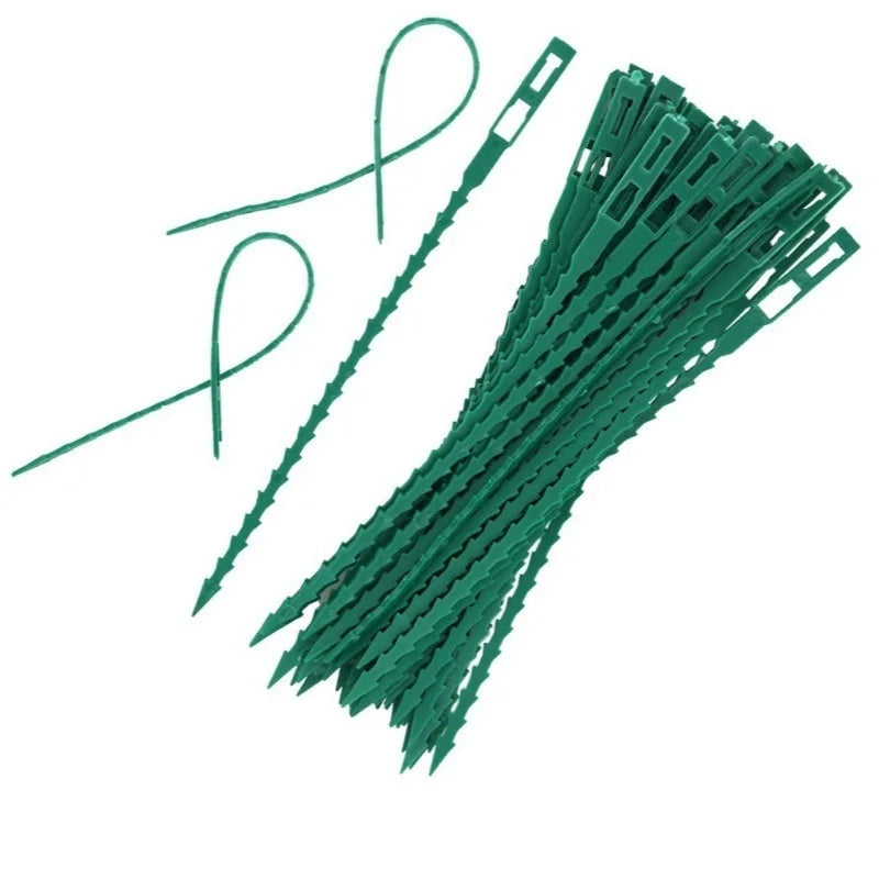 50 Pcs Reusable Adjustable Plant Cable Ties – Garden Stem Clips Plant Support Ties Axl